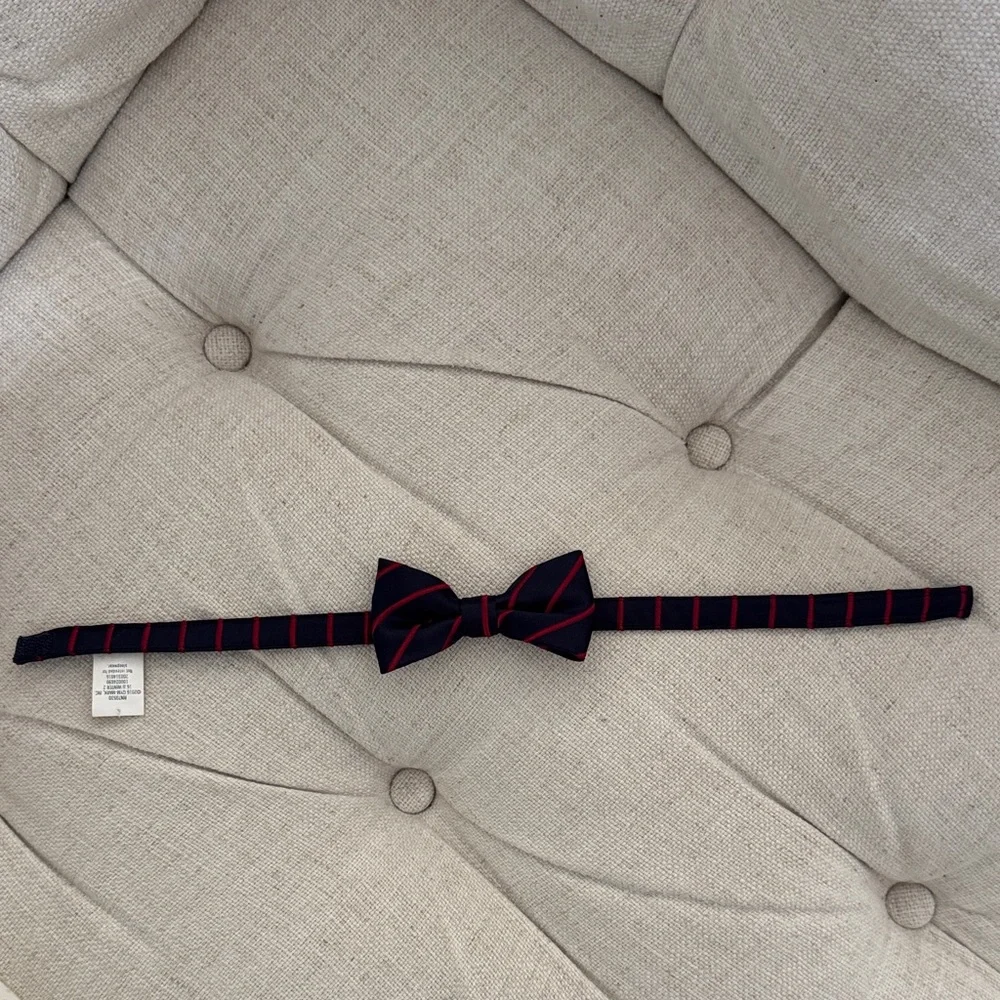 Janie and Jack Classic Navy and Red Bow Tie